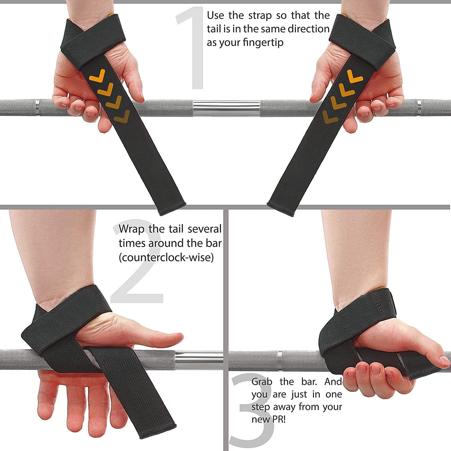 Lasso Lifting Wrist Straps for Cross Training - Rated at 770 Lb - Hand Wraps for Olympic Weightlifting, Powerlifting, Weight Lifting, Bodybuilding Strength Deadlift Gym Bar, Cotton